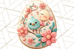 Easter Cookies Clipart, Bunny Chick Egg Carrot Flower PNG Product Image 4