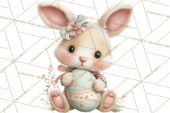 Easter Bunny Clipart PNG, Cute Bunny Characters, Pastel Product Image 3