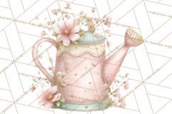 Girly Garden Tools Clipart, Pastel Gardening Clip Art Png Product Image 2