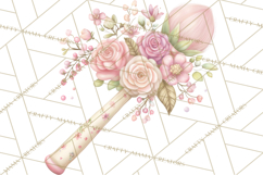 Girly Garden Tools Clipart, Pastel Gardening Clip Art Png Product Image 3