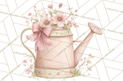 Girly Garden Tools Clipart, Pastel Gardening Clip Art Png Product Image 4