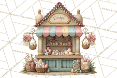 Easter Carnival Clipart, Pastel Carnival Booths Png Product Image 3