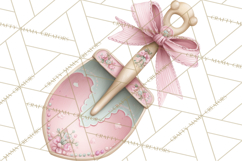 Girly Garden Tools Clipart, Pastel Gardening Clip Art Png Product Image 4