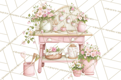 Girly Garden Tools Clipart, Pastel Gardening Clip Art Png Product Image 4