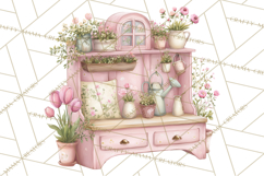 Girly Garden Tools Clipart, Pastel Gardening Clip Art Png Product Image 2