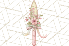 Girly Garden Tools Clipart, Pastel Gardening Clip Art Png Product Image 5