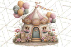 Easter Carnival Clipart, Pastel Carnival Booths Png Product Image 2