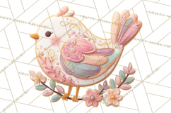 Easter Cookies Clipart, Bunny Chick Egg Carrot Flower PNG Product Image 2