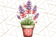 Spring Floral Clipart, Whimsical Flowers PNG, Pastel Tulips Product Image 3