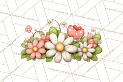 Spring Floral Clipart, Whimsical Flowers PNG, Pastel Tulips Product Image 5