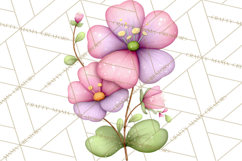 Spring Floral Clipart, Whimsical Flowers PNG, Pastel Tulips Product Image 3