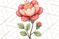 Spring Floral Clipart, Whimsical Flowers PNG, Pastel Tulips Product Image 2