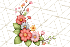 Spring Floral Clipart, Whimsical Flowers PNG, Pastel Tulips Product Image 3