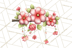 Spring Floral Clipart, Whimsical Flowers PNG, Pastel Tulips Product Image 2