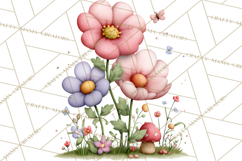 Spring Floral Clipart, Whimsical Flowers PNG, Pastel Tulips Product Image 3