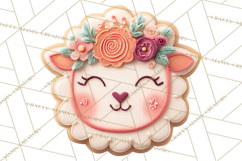 Easter Cookies Clipart, Bunny Chick Egg Carrot Flower PNG Product Image 4