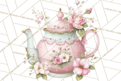 Blossom Tea Party Clipart, Pastel Tea Party Png Product Image 4