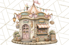 Easter Carnival Clipart, Pastel Carnival Booths Png Product Image 4