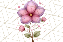Spring Floral Clipart, Whimsical Flowers PNG, Pastel Tulips Product Image 4