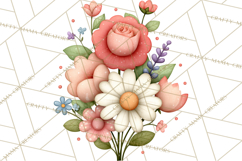 Spring Floral Clipart, Whimsical Flowers PNG, Pastel Tulips Product Image 4