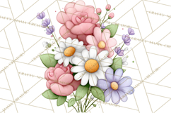 Spring Floral Clipart, Whimsical Flowers PNG, Pastel Tulips Product Image 2