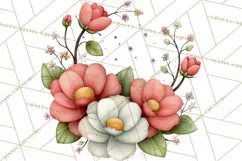 Spring Floral Clipart, Whimsical Flowers PNG, Pastel Tulips Product Image 4