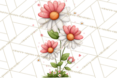 Spring Floral Clipart, Whimsical Flowers PNG, Pastel Tulips Product Image 5
