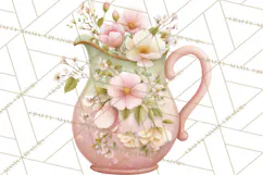 Blossom Tea Party Clipart, Pastel Tea Party Png Product Image 2