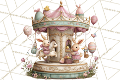 Easter Carnival Clipart, Pastel Carnival Booths Png Product Image 2