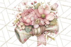 Blossom Tea Party Clipart, Pastel Tea Party Png Product Image 2