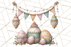 Easter Carnival Clipart, Pastel Carnival Booths Png Product Image 3