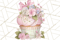 Blossom Tea Party Clipart, Pastel Tea Party Png Product Image 5
