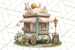Easter Carnival Clipart, Pastel Carnival Booths Png Product Image 2