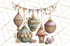Easter Carnival Clipart, Pastel Carnival Booths Png Product Image 3