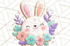 Easter Cookies Clipart, Bunny Chick Egg Carrot Flower PNG Product Image 2