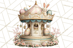 Easter Carnival Clipart, Pastel Carnival Booths Png Product Image 2