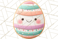 Easter Cookies Clipart, Bunny Chick Egg Carrot Flower PNG Product Image 4
