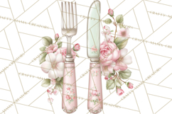 Blossom Tea Party Clipart, Pastel Tea Party Png Product Image 4