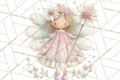 Whimsical Fairy World Clipart, Pastel Fairy Houses Png Product Image 5