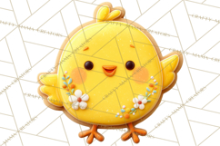 Easter Cookies Clipart, Bunny Chick Egg Carrot Flower PNG Product Image 2