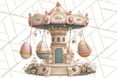 Easter Carnival Clipart, Pastel Carnival Booths Png Product Image 5