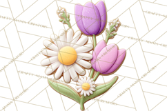 Easter Cookies Clipart, Bunny Chick Egg Carrot Flower PNG Product Image 5