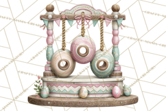Easter Carnival Clipart, Pastel Carnival Booths Png Product Image 2