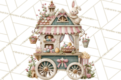 Easter Carnival Clipart, Pastel Carnival Booths Png Product Image 4