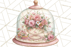 Blossom Tea Party Clipart, Pastel Tea Party Png Product Image 5