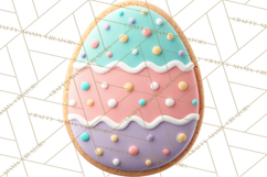 Easter Cookies Clipart, Bunny Chick Egg Carrot Flower PNG Product Image 5