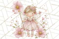 Whimsical Fairy World Clipart, Pastel Fairy Houses Png Product Image 5