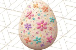 Easter Cookies Clipart, Bunny Chick Egg Carrot Flower PNG Product Image 2