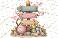 Easter Carnival Clipart, Pastel Carnival Booths Png Product Image 3