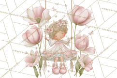 Whimsical Fairy World Clipart, Pastel Fairy Houses Png Product Image 3
